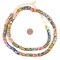 The Bead Chest Painted African Krobo Beads - Full Strand of Ghanaian Tribal Glass Beads for Necklace or Jewelry Making (Rainbow Mix)
